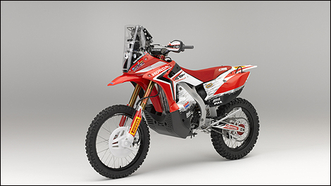 Honda CRF450 Rally vue 3/4 avant
